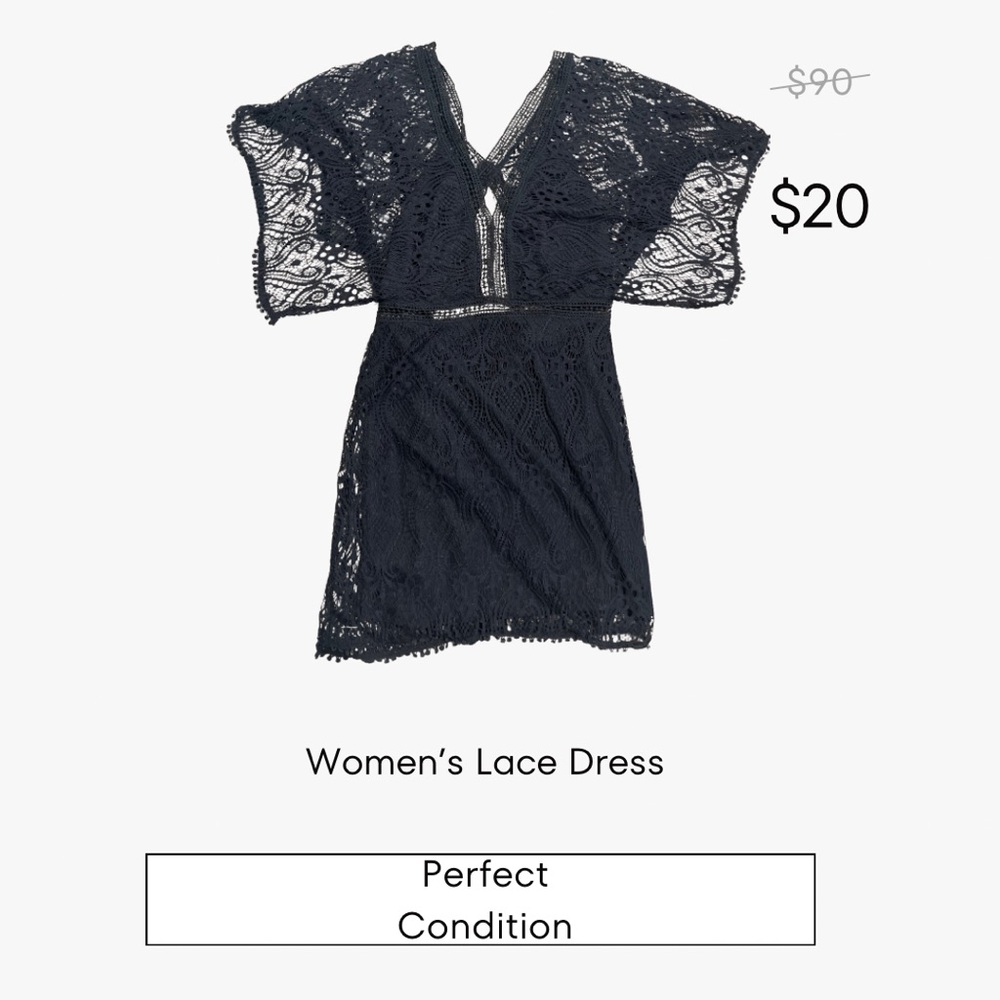 Chic Black Lace Mini Dress
